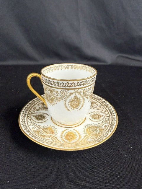 Limoges Demitasse with White Gold trim set of 6