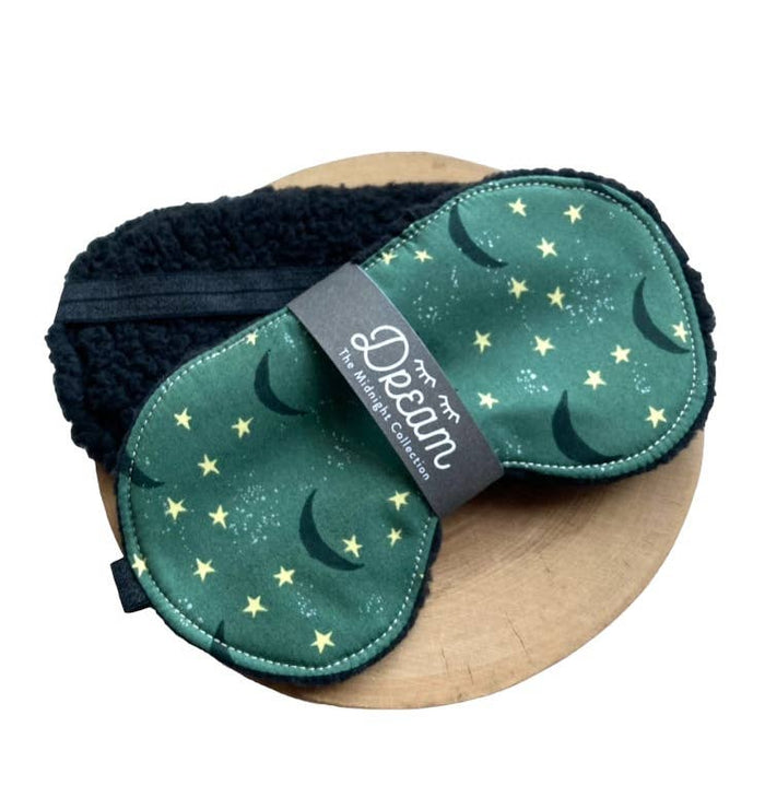 Little Man - MIDNIGHT COLLECTION /  Sweet Dream Sleep Mask / Green Moon and Star