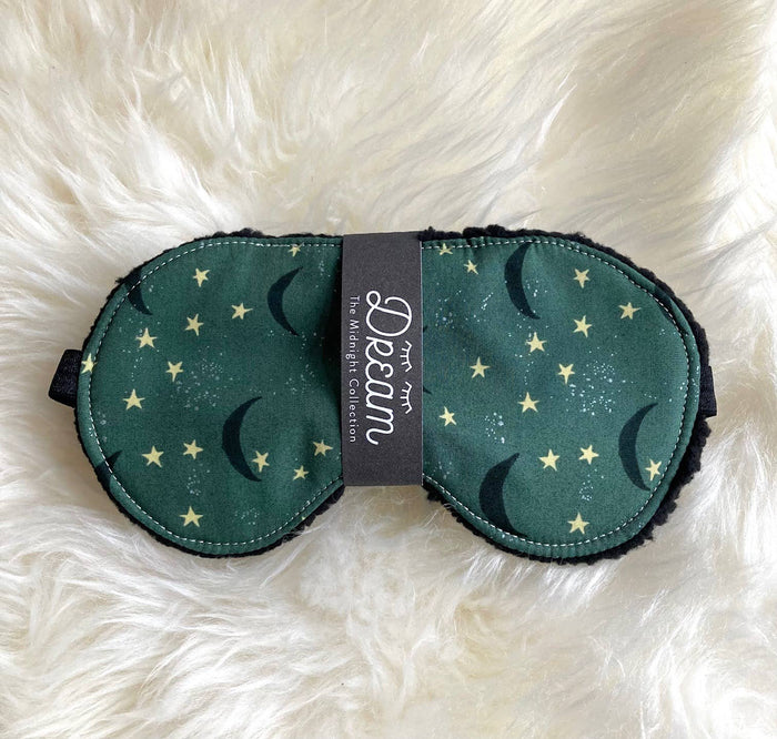 Little Man - MIDNIGHT COLLECTION /  Sweet Dream Sleep Mask / Green Moon and Star