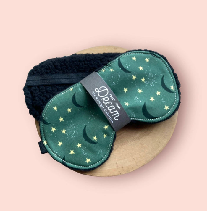 Little Man - MIDNIGHT COLLECTION /  Sweet Dream Sleep Mask / Green Moon and Star