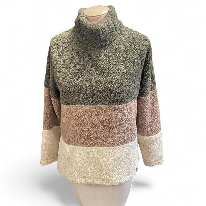 Liz claiborne green and brown sweater