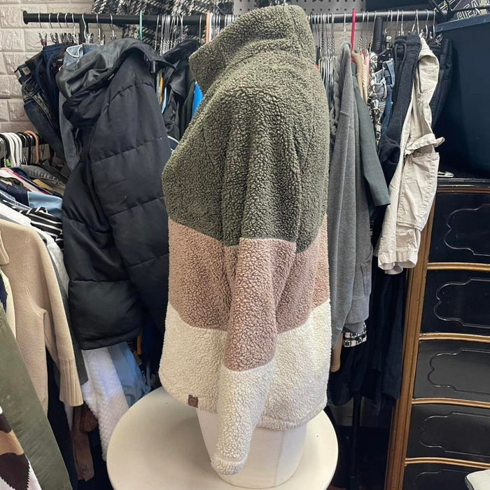 Liz claiborne green and brown sweater