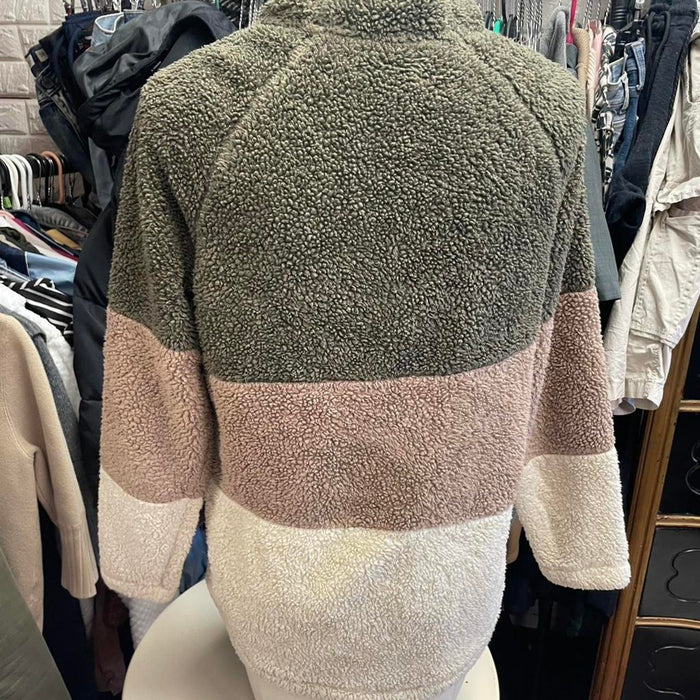 Liz claiborne green and brown sweater
