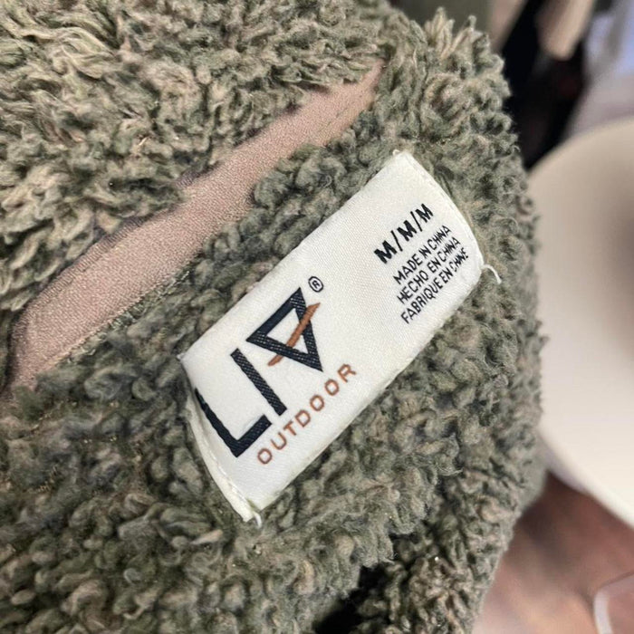 Liz claiborne green and brown sweater