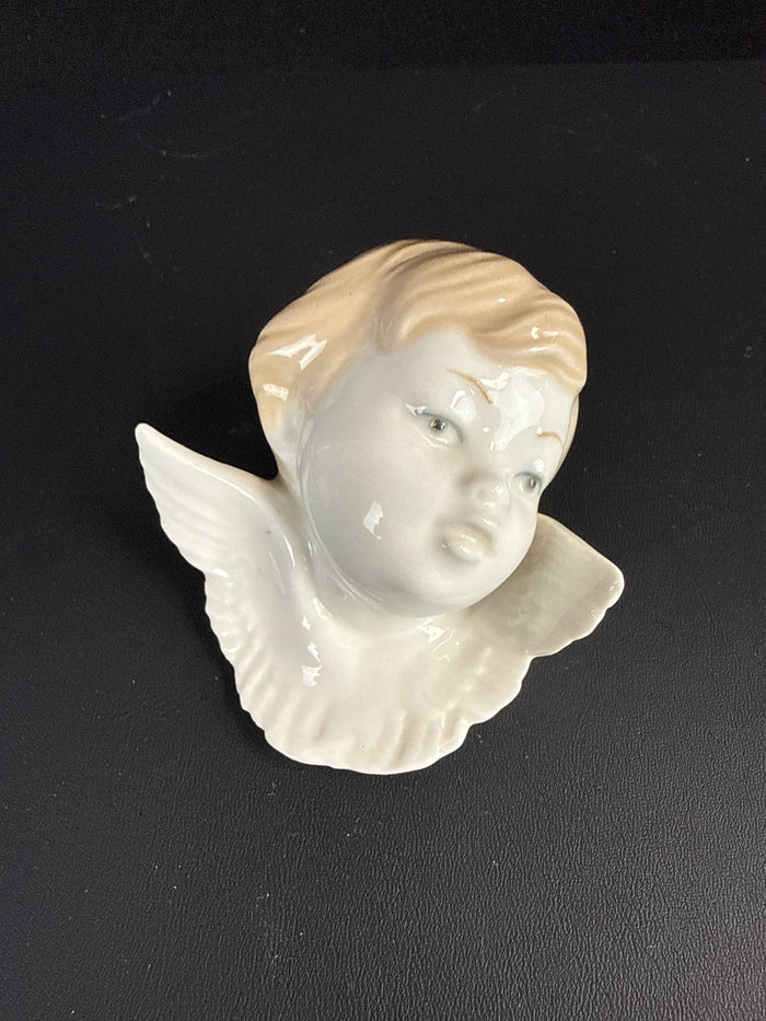 Lladro "Angel's Head" Seraph Cherub Wall Mount