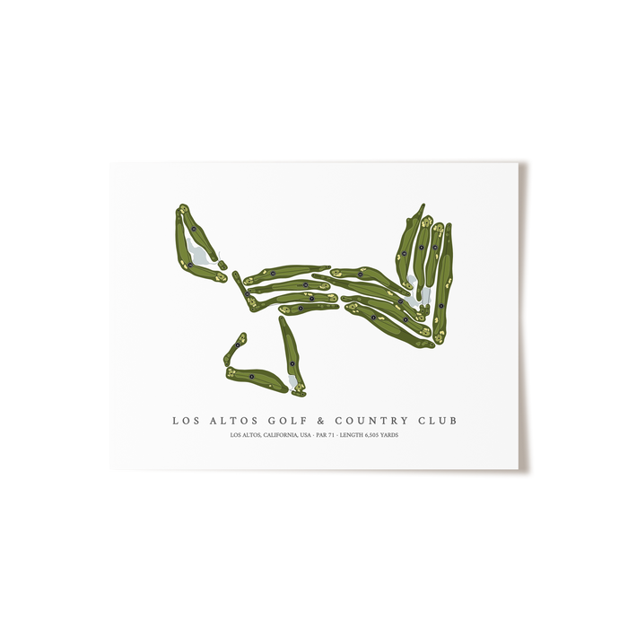 Los Altos Golf & Country Club | Golf Course Map | Unframed