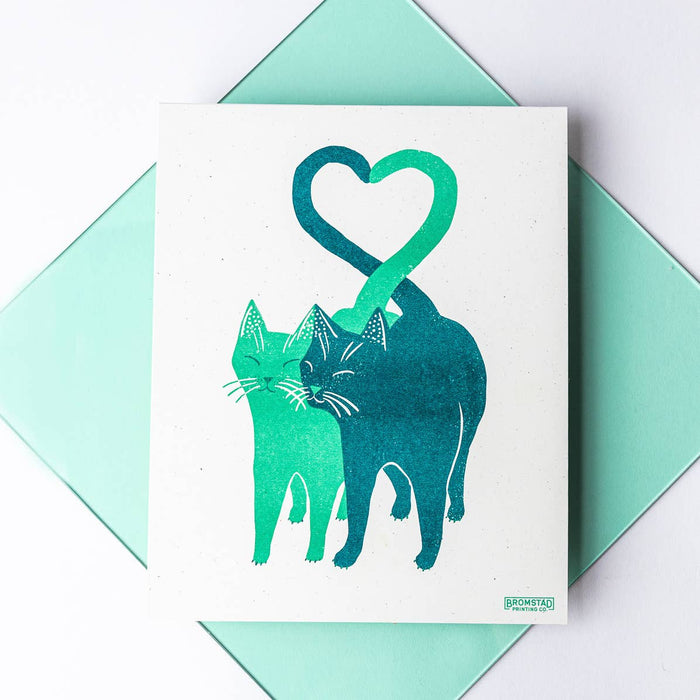 Love Cats - Risograph Print - 8x10