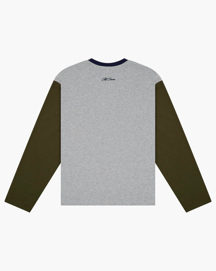 LS Crop Boxy Tee - Grey