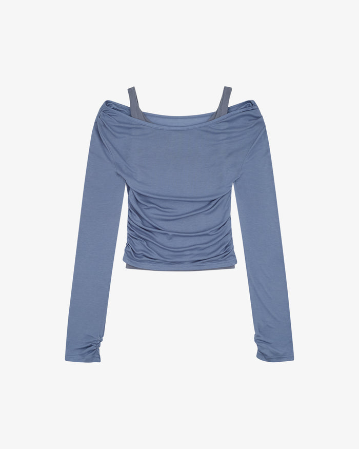 LS LAYERED TANK - DUSTY BLUE
