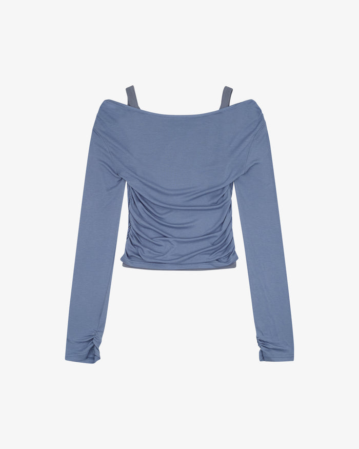 LS LAYERED TANK - DUSTY BLUE