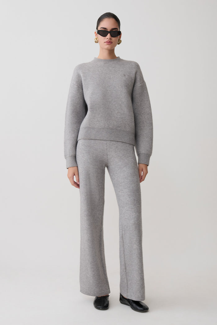 Lulu Oversized Knit Jumper - Grey Marle