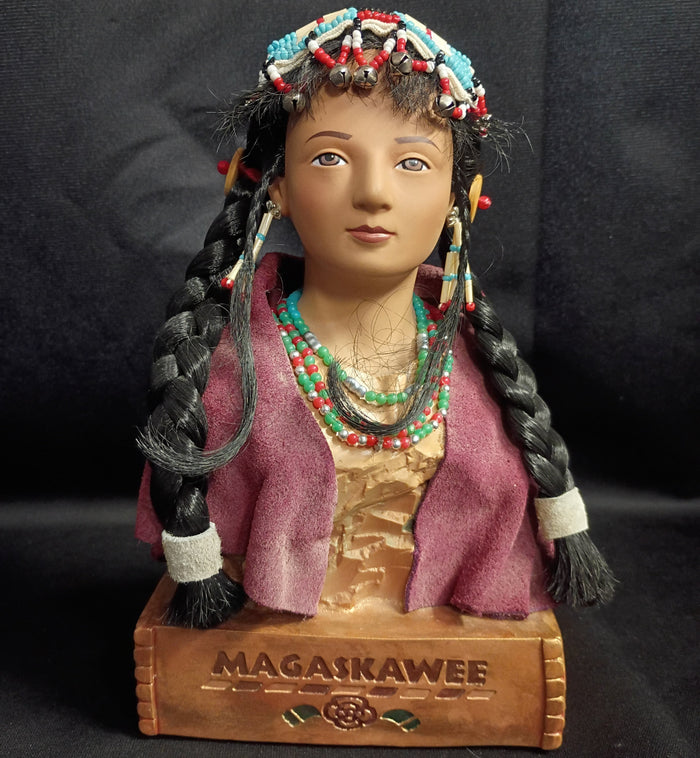 Magaskawee Native American Sculpture by Ruben Tejada