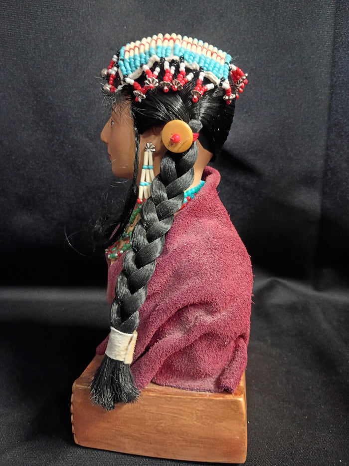 Magaskawee Native American Sculpture by Ruben Tejada