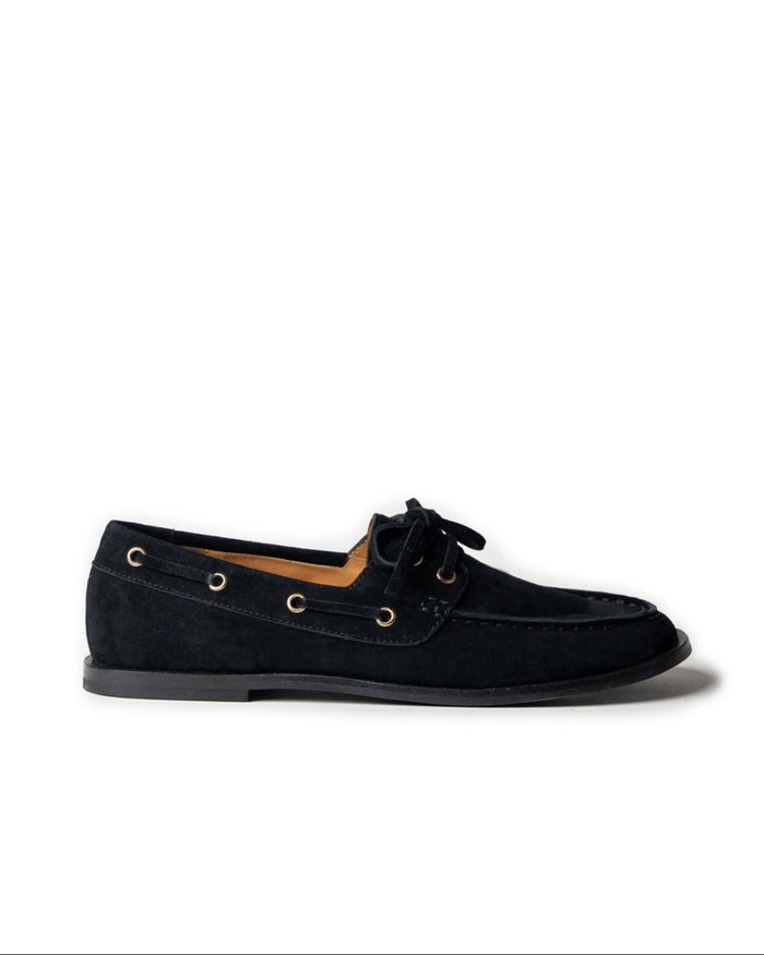 Marlo Boat Shoe | Black Suede