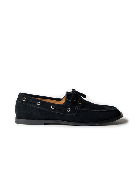 Marlo Boat Shoe | Black Suede