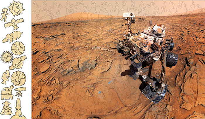 Mars lander rover selfie 252 piece jigsaw puzzle, printed and cut in USA