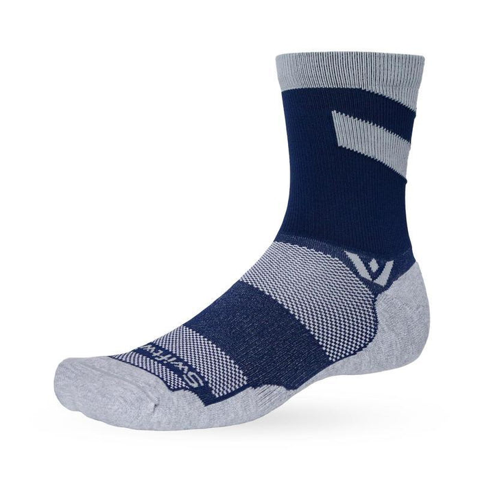 Maxus Mid-Crew sock in Chevron Navy