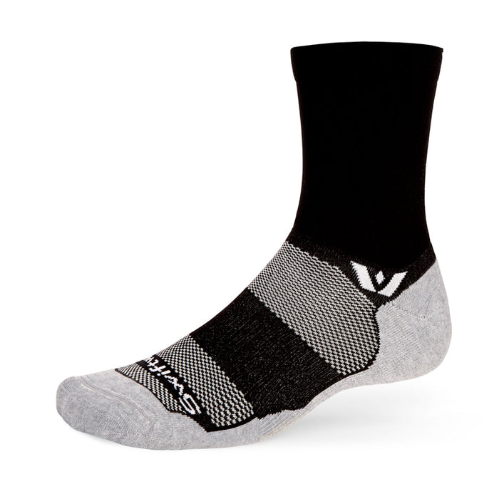 Black mid crew sock