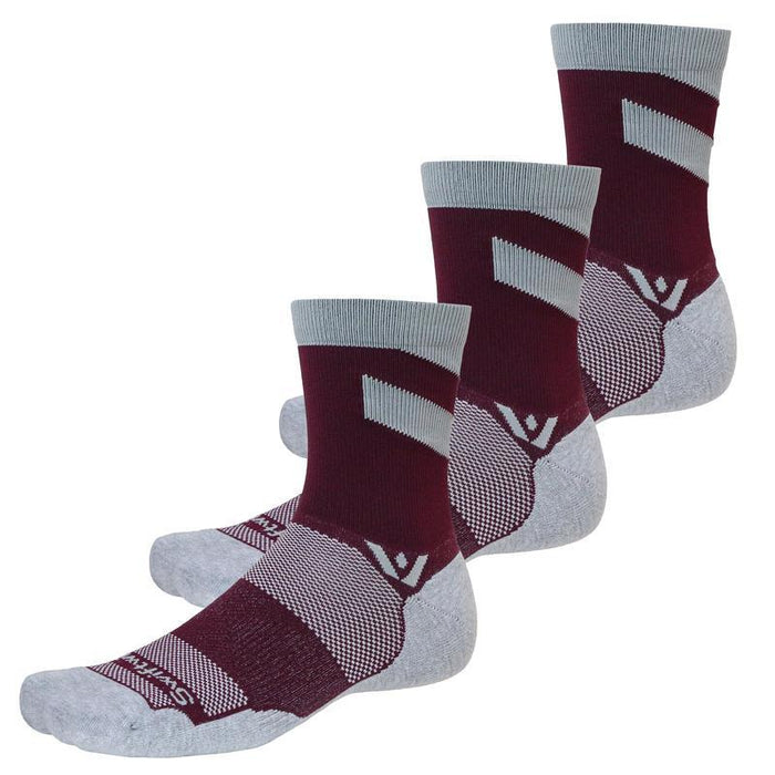 Maxus Mid-Crew sock in Chevron Maroon
