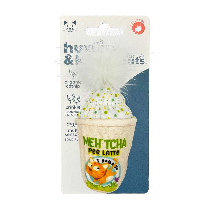 Packaged Meh' tcha Pee Latte Cat Toy.