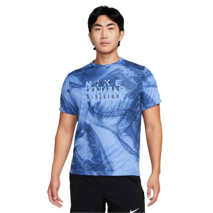 Nike Men's Dri-Fit Run DVN Rise 365 Short Sleeve - Polar/Reference Black