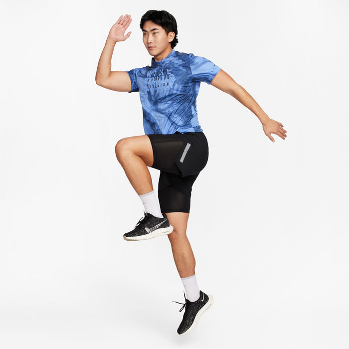 Nike Men's Dri-Fit Run DVN Rise 365 Short Sleeve - Polar/Reference Black