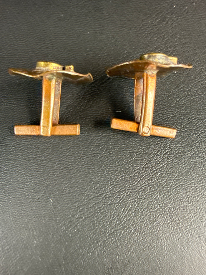 Mexican Hammered Duck Motif Cuff LInks