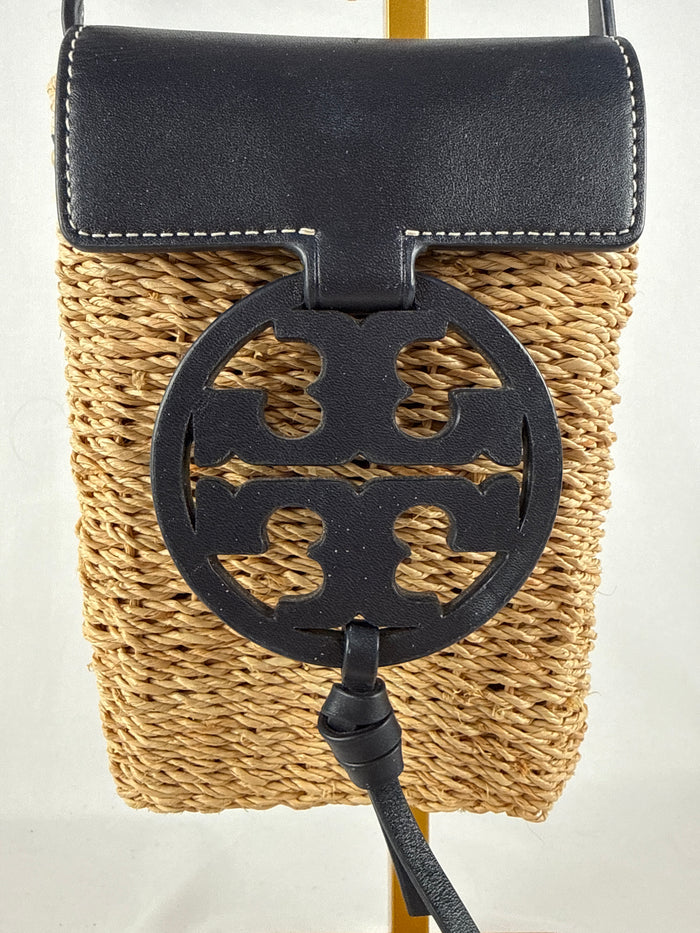 Tory Burch Miller Straw Crossbody Bag