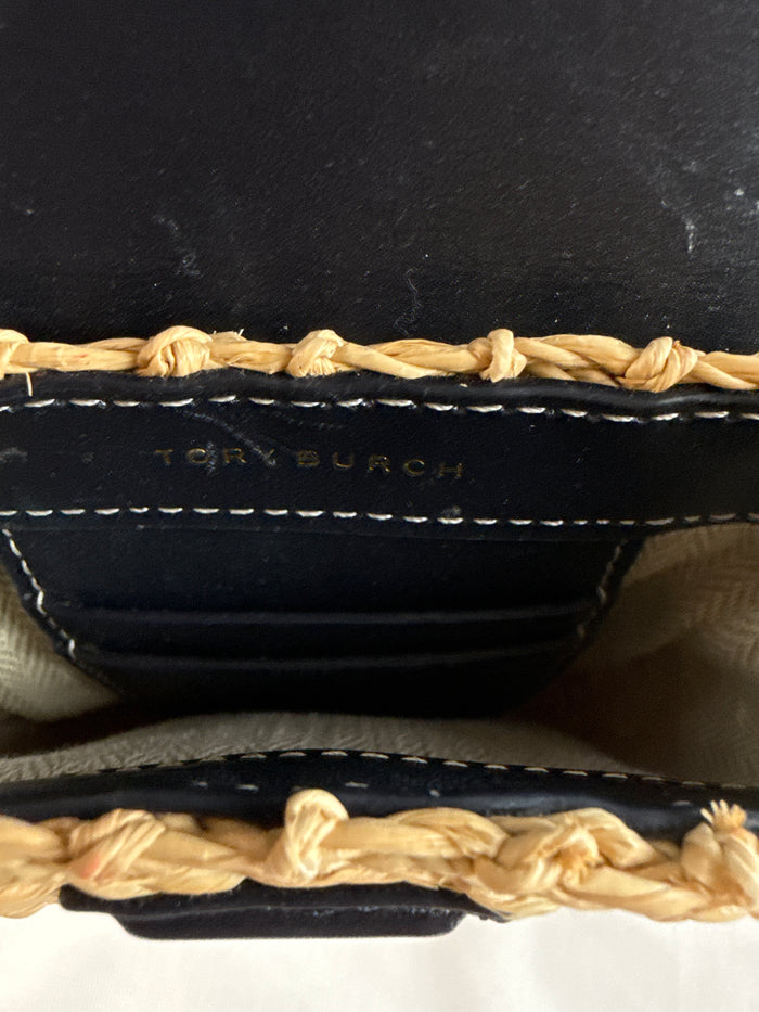 Tory Burch Miller Straw Crossbody Bag