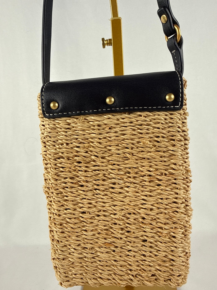 Tory Burch Miller Straw Crossbody Bag