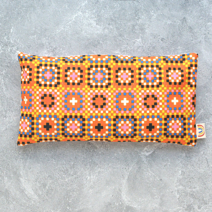 Minor Thread - Oversized Eye Pillow in Granny Squares Cotton: Lavender