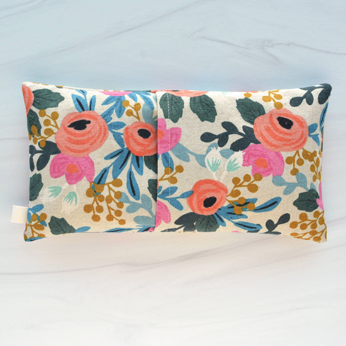 Minor Thread - Oversized Weighted Eye Pillow in Rosa Pink Floral Canvas: Lavender