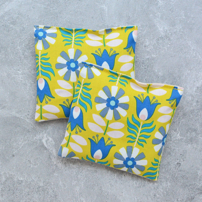 Minor Thread - Summer Scandi Floral Yellow & Blue Lavender Sachet Bundle