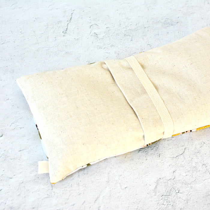 Minor Thread - Weighted Eye Pillow in White Coneflower and Linen: Lavender