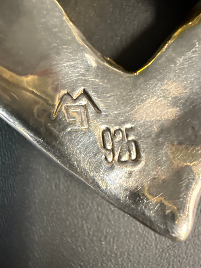 Modernist Sterling-14K Vermeil Pendant