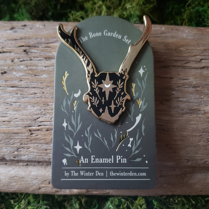 Mystical Deer Skull Enamel Pin