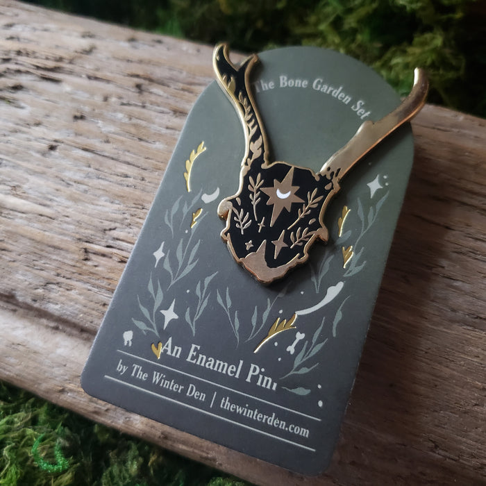 Mystical Deer Skull Enamel Pin