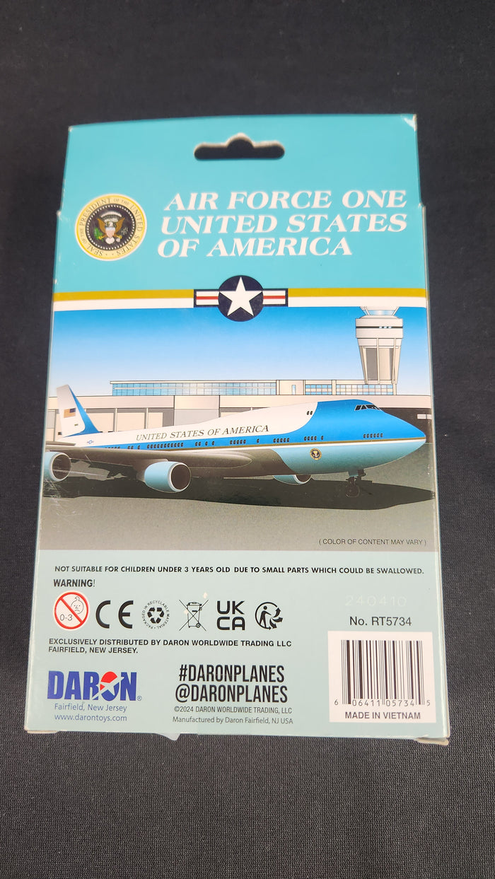 NIB Air Force One Boeing 747 Diecast 5.5" President Plane