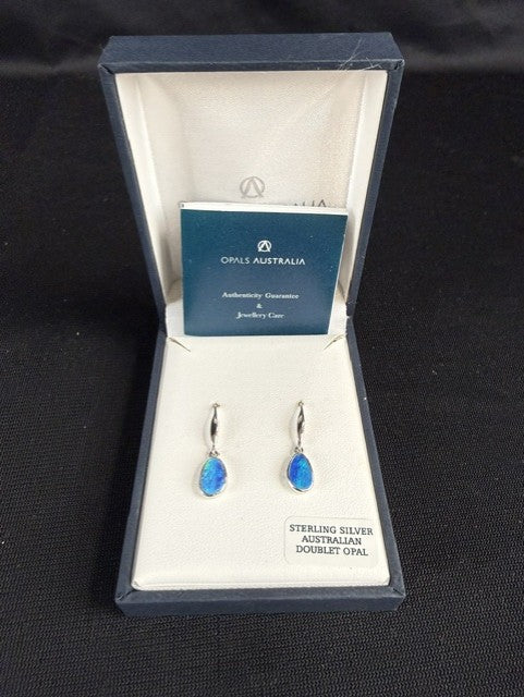 NIB Australian Sterling Silver Doublet Opal
