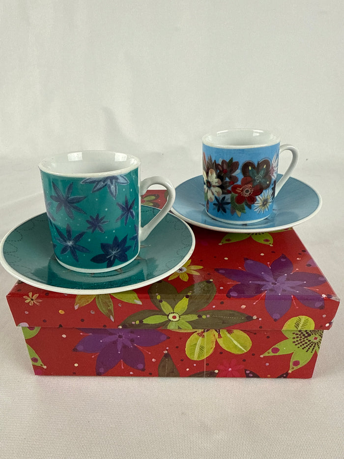 NIB Fragonard Demitasse Cups and Saucers