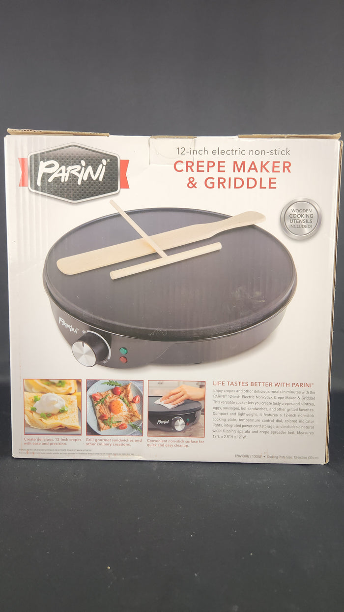 NIB Parini Electric Crepe Maker & Griddle