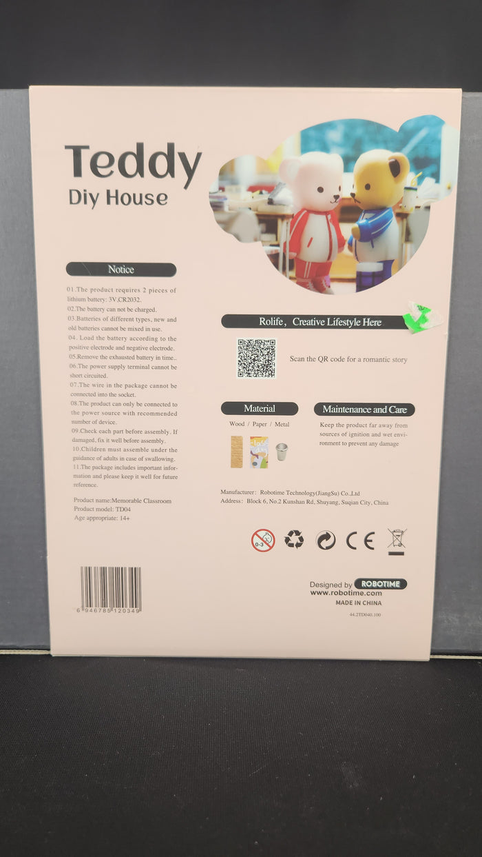 NIB Rolife DIY House Teddy Memorable Classroom
