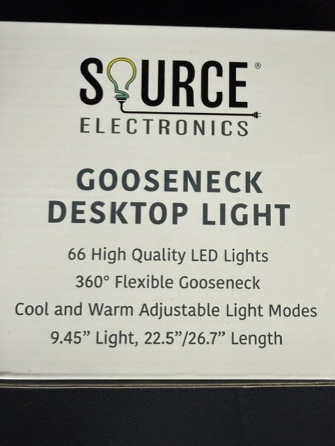 NIB SOURCE Electronics Gooseneck Desktop Light