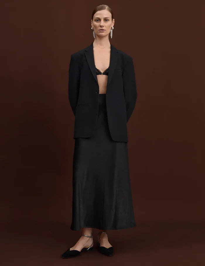 Nora Flat | Black/Crystal