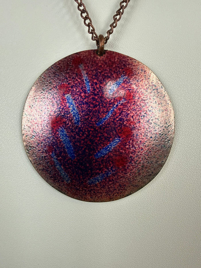 MCM Norwegian Copper & Enamel Pendant
