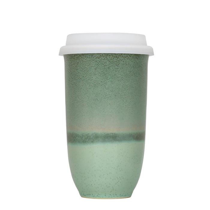 Nova Ceramics Travel Mugs - Emerald 16oz Ceramic Travel Mug – Forest-Inspired & Reusable