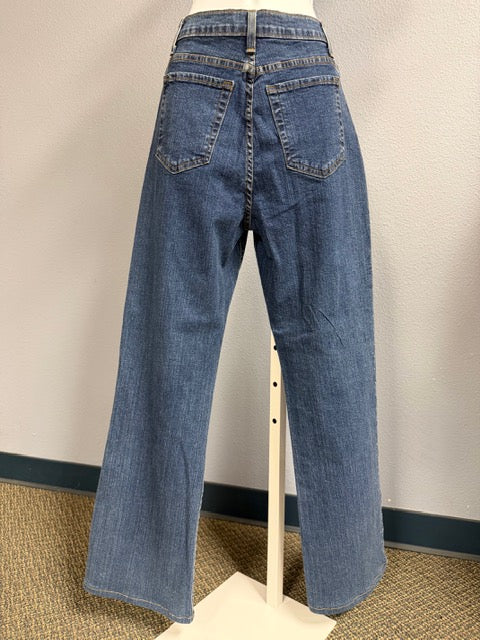 NWT NYDJ Brooke Straight Leg Stretch Rhinestone Jeans 6P