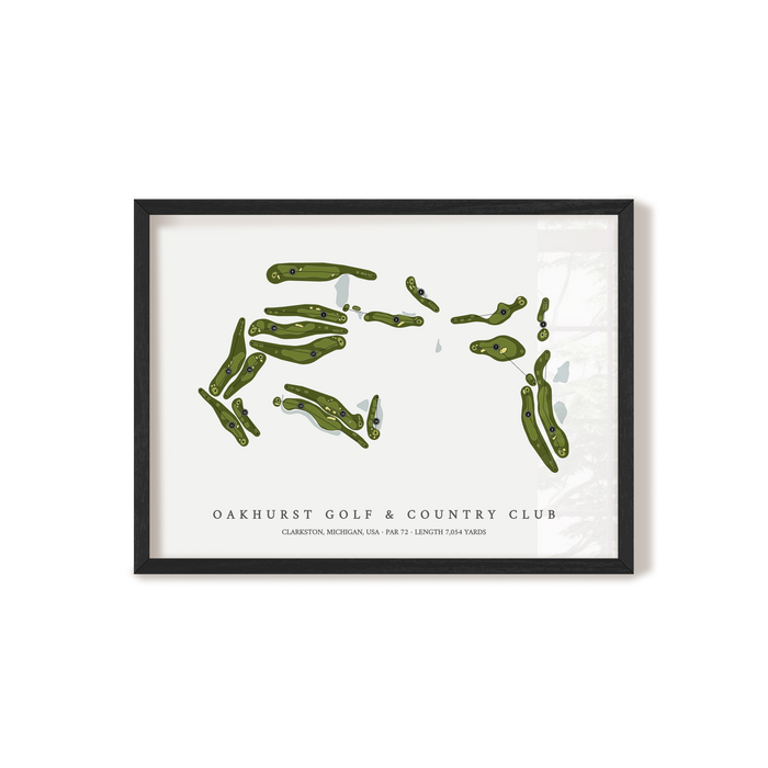 Oakhurst Golf & Country Club | Golf Course Map | Black Frame