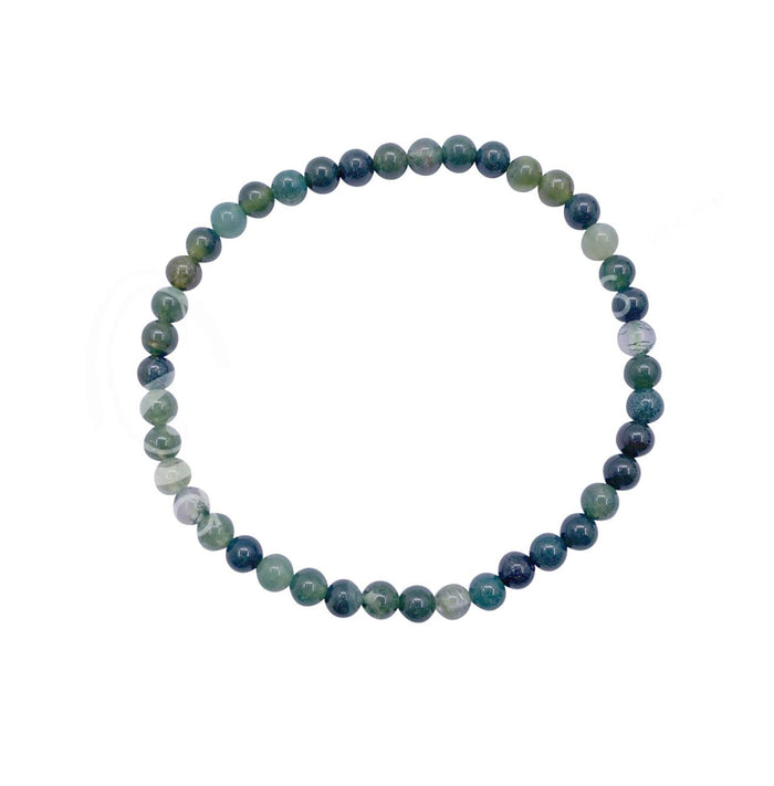 Oceanic Linkways Inc - BRACELET - AGATE, GREEN MOSS (4-4.5 MM) 7.15-7.25" (PC)