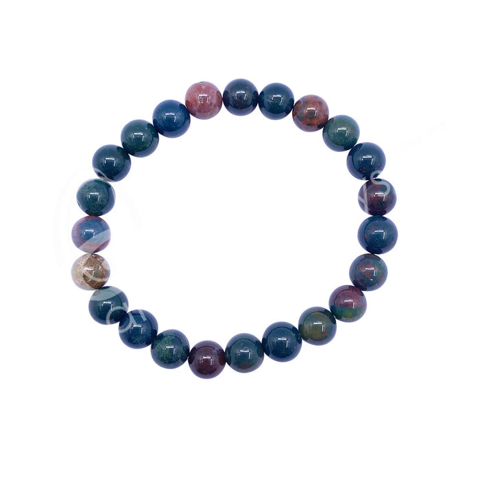 Oceanic Linkways Inc - (PC)BRACELET - BLOODSTONE (8 MM) 7.15-7.25"